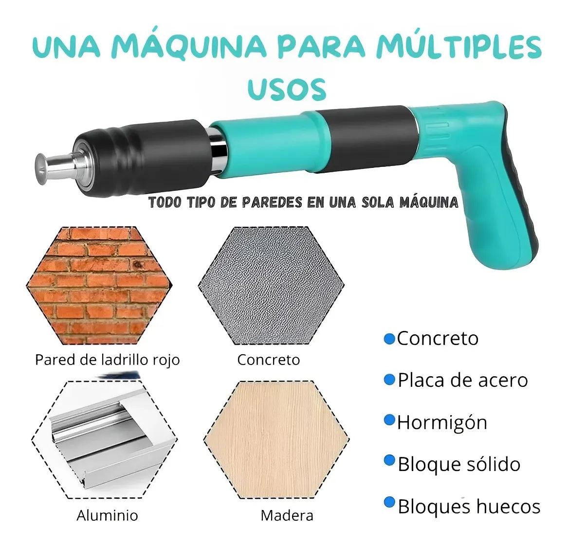 🔥 PISTOLA DE CLAVOS PROFESIONAL + 200 CLAVOS GRATIS + PAGO CONTRA ENTREGA