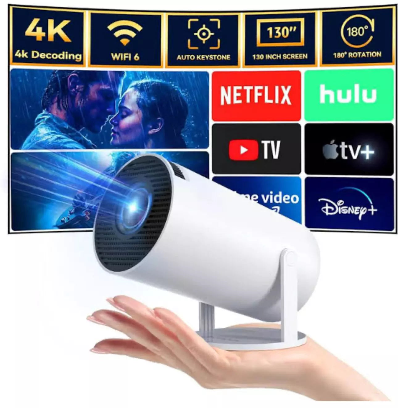 Proyector 4k Hd 1080p Android 11 Smart T